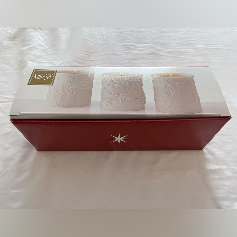 Mikasa “Holiday Elegance” Fine Porcelain Candle Holders -  Set of 3